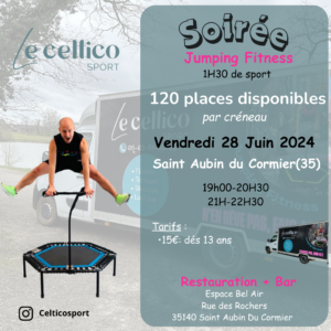 Places Jumping Adultes « Saint Aubin du Cormier » 19H00-20H30