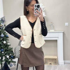 Gilet Moumoute Nelia Camel