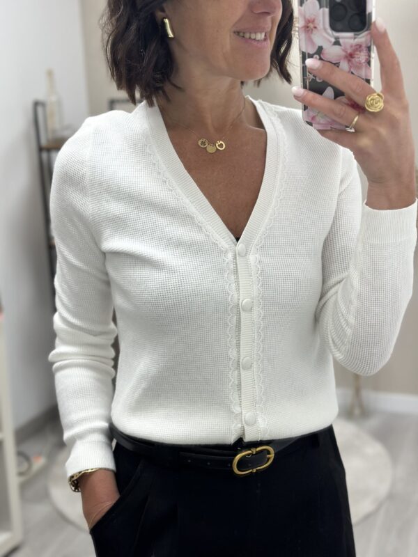 Gilet Fin Ecru-Maïssa – Image 3
