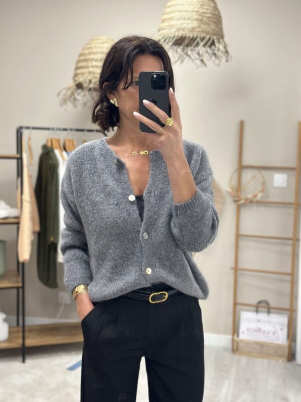 Pull/Gilet Kenza Gris Anthra – Image 3