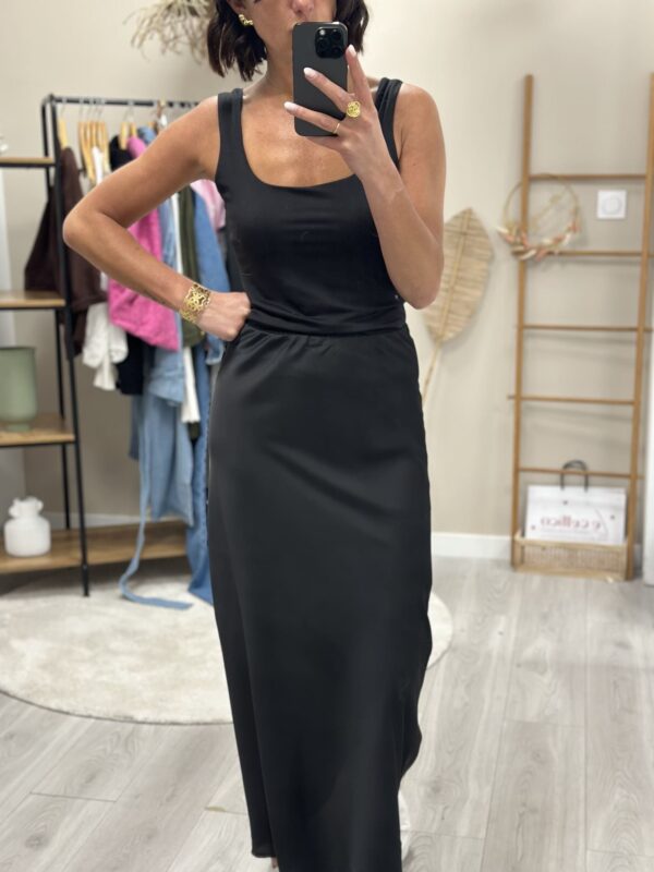 Jupe Satin Esmée- Noir – Image 2