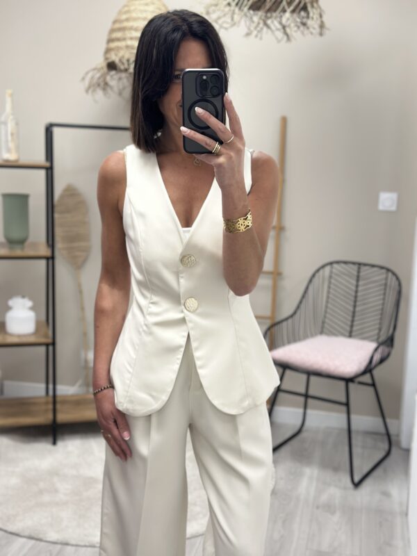 Ensemble Tailleur Jany Creme – Image 2
