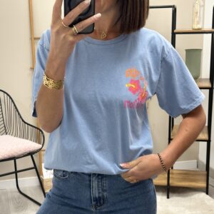 Tee Shirt Enjoy Bleu