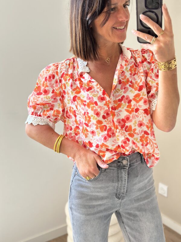 Chemise Apolline Orange – Image 2