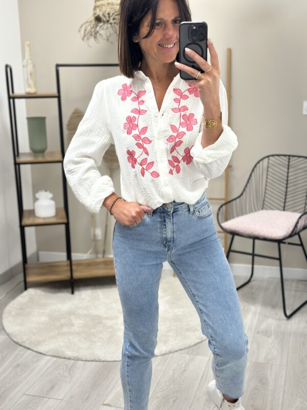 Chemise Pony Bl/Rose – Image 2