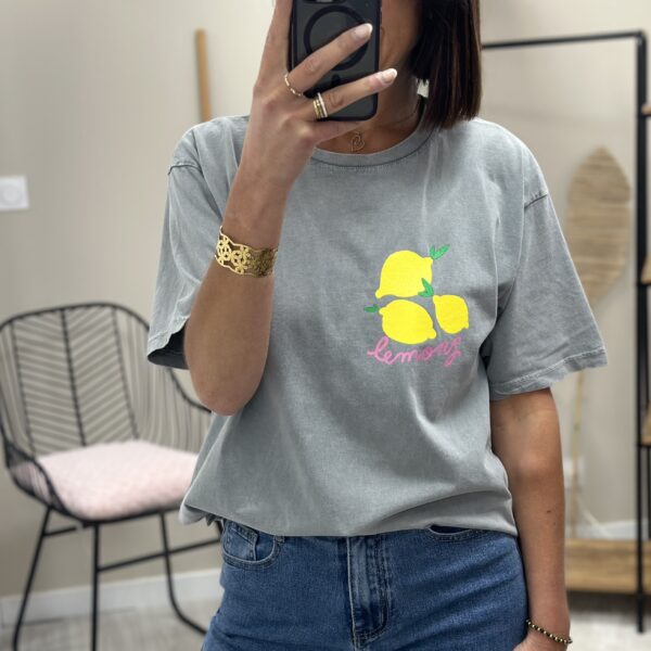 Tee Shirt Lemon Gris