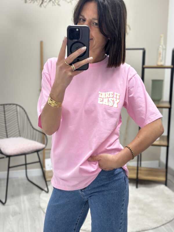Tee Shirt Easy  Rose – Image 4