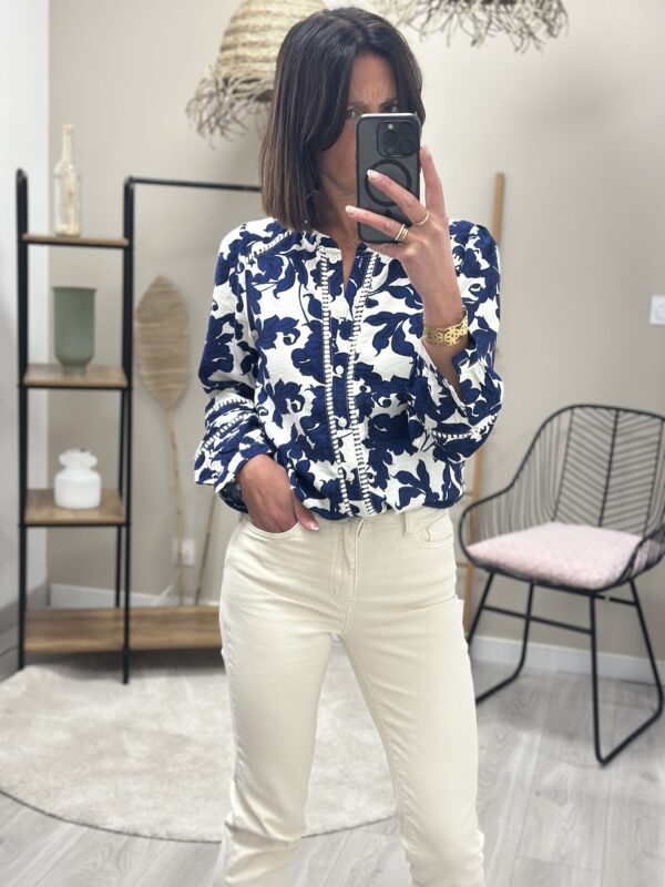 Chemise Mirana Bleu/Blanc – Image 2