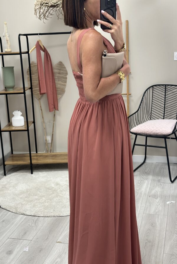 Robe Longue Evana Terracota – Image 2