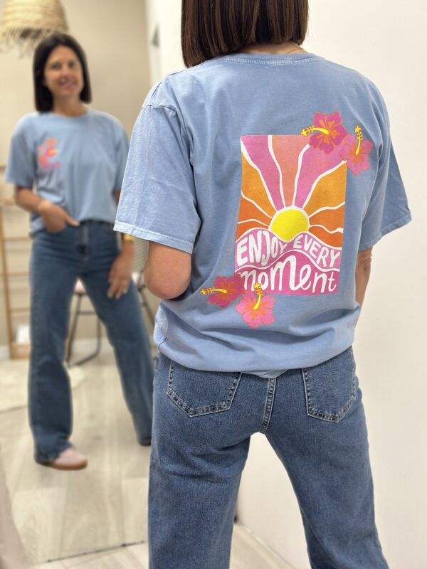 Tee Shirt Enjoy Bleu – Image 2