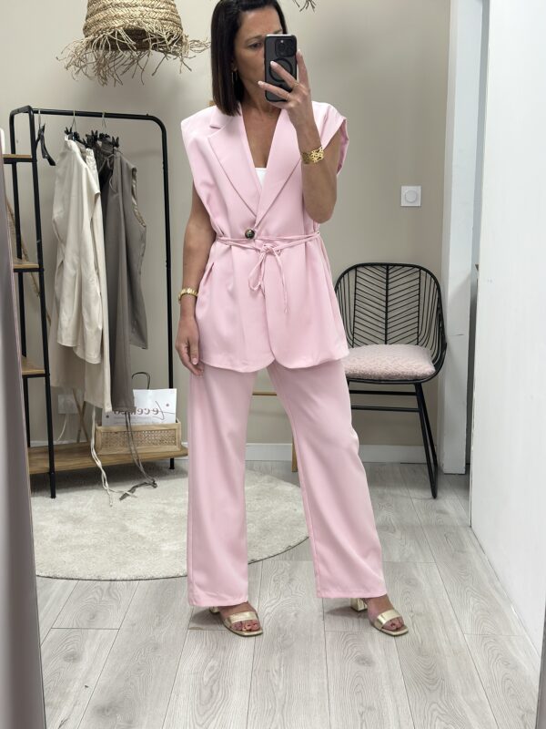 Ensemble Alda Pantalon +Haut Rose – Image 3