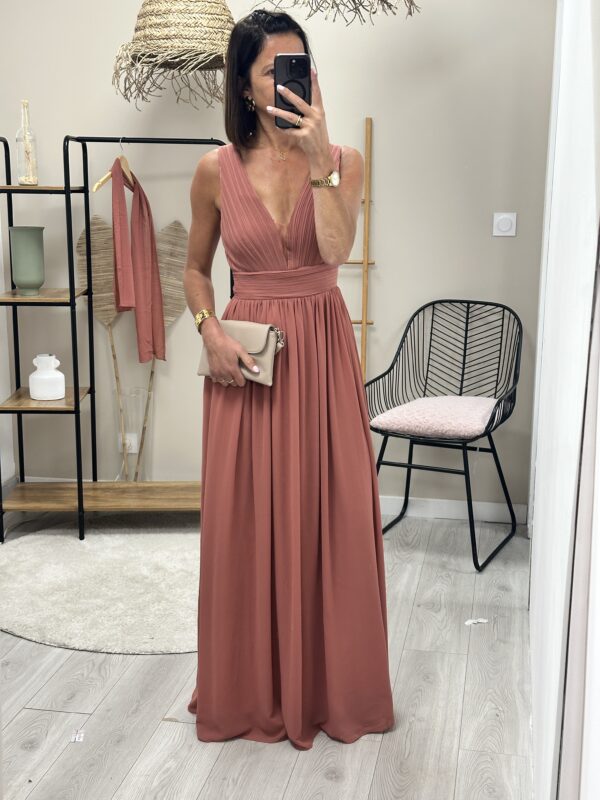 Robe Longue Evana Terracota – Image 3
