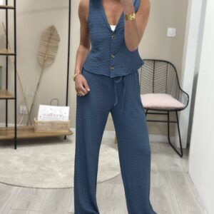 Ensemble fluide bleu