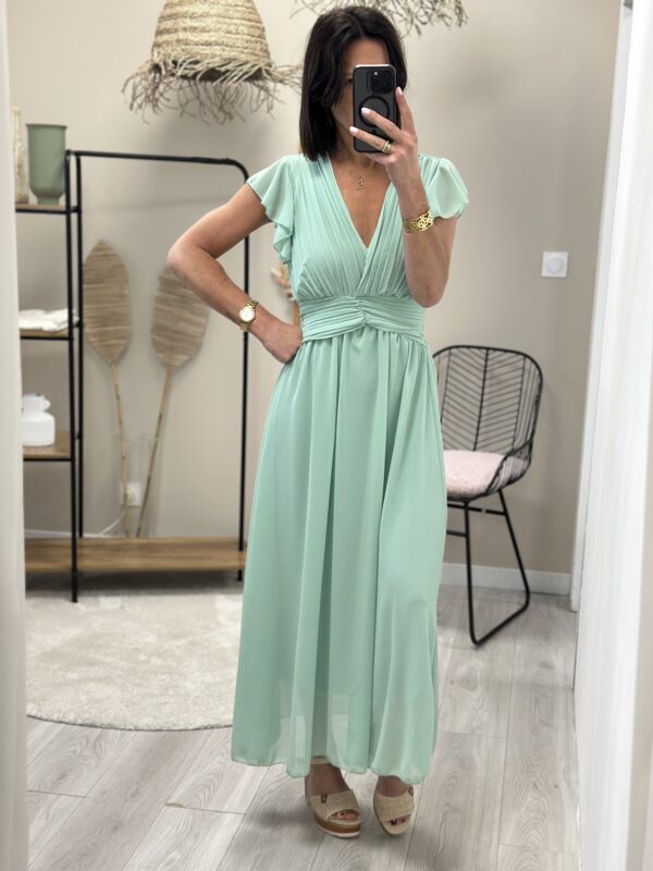 Robe Maggie Vert D'Eau – Image 2