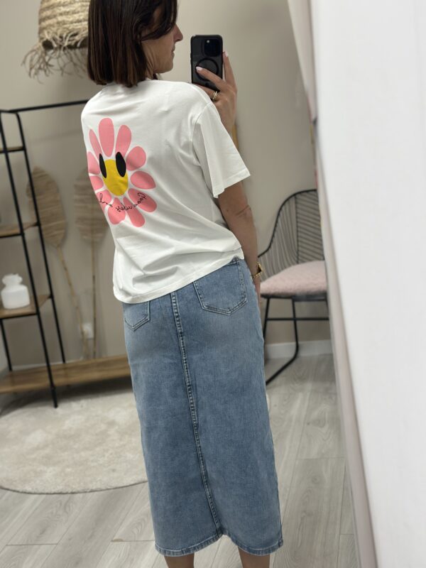 Tee Shirt Paquerette Blanc/Rose – Image 3