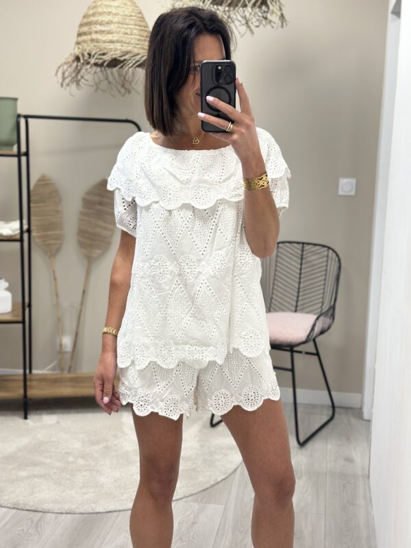 Ensemble Short /Haut Blanc – Image 4
