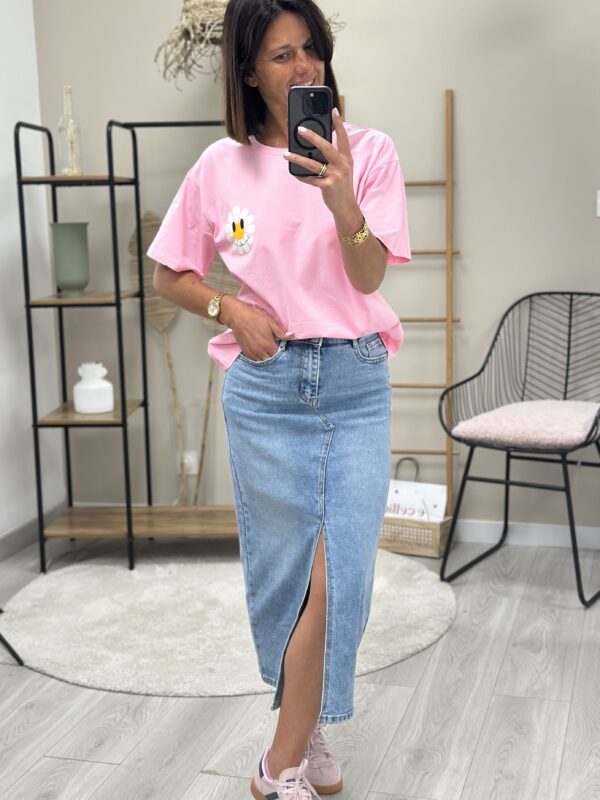 Tee Shirt Paquerette Rose/Blanc – Image 2