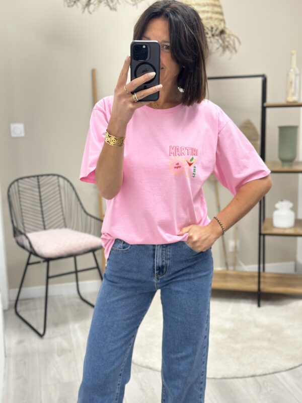 Tee Shirt Martini Rose – Image 3
