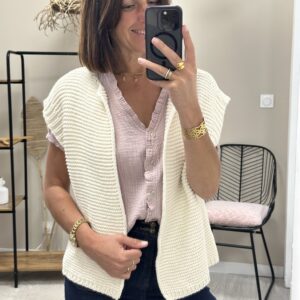 Gilet Elisa Ecru