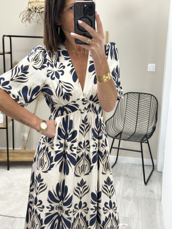 Robe Longue Alice Marine – Image 2
