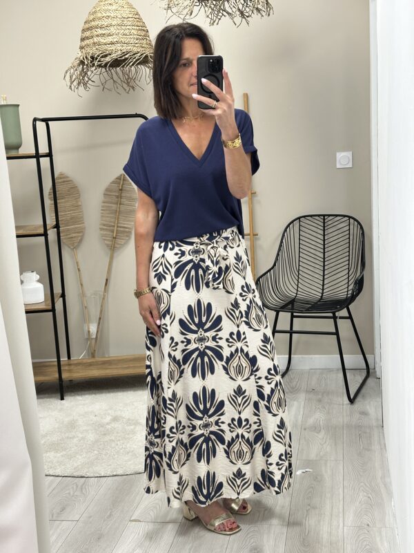 Jupe Longue Camille Marine – Image 4