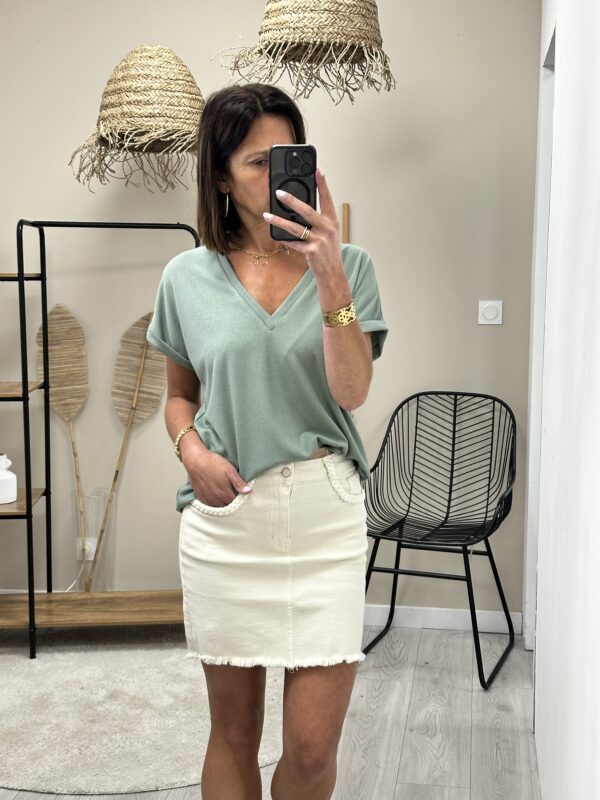 Jupe Jean Beige Zoe – Image 4