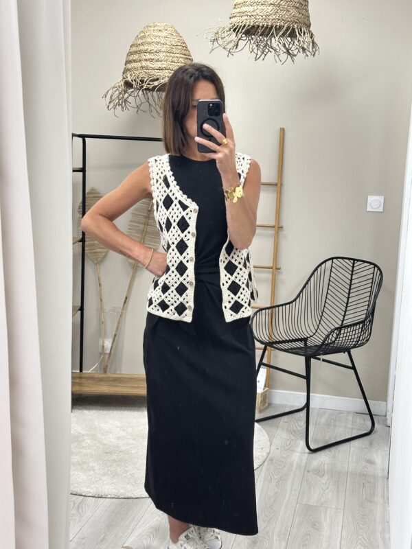 Top Crochet Vany  Noir – Image 3
