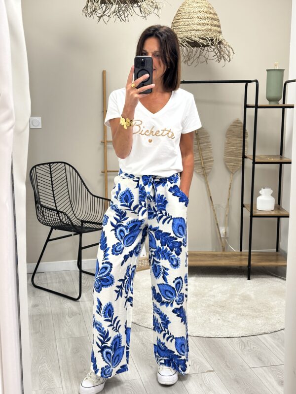 T-Shirt Zoe Blanc/Dore – Image 3