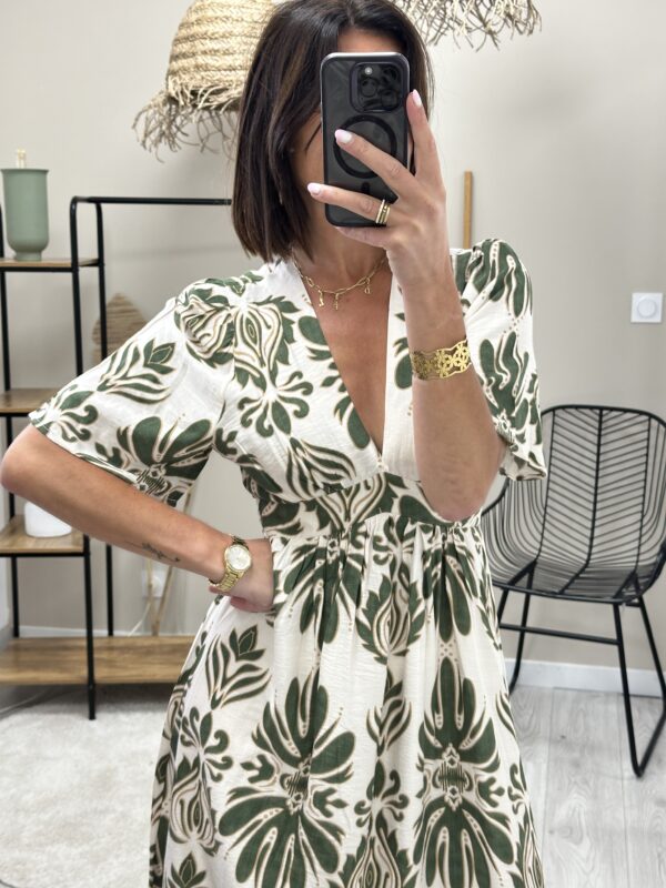 Robe Longue Alice Kaki – Image 2