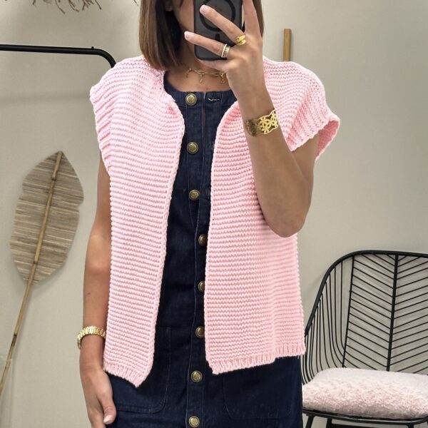 Gilet Elisa Rose Bonbon