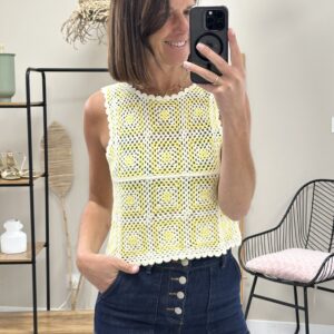 Top Crochet Jaune