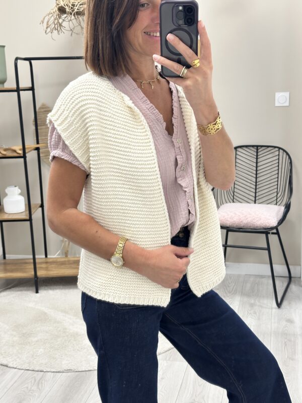 Gilet Elisa Ecru – Image 3