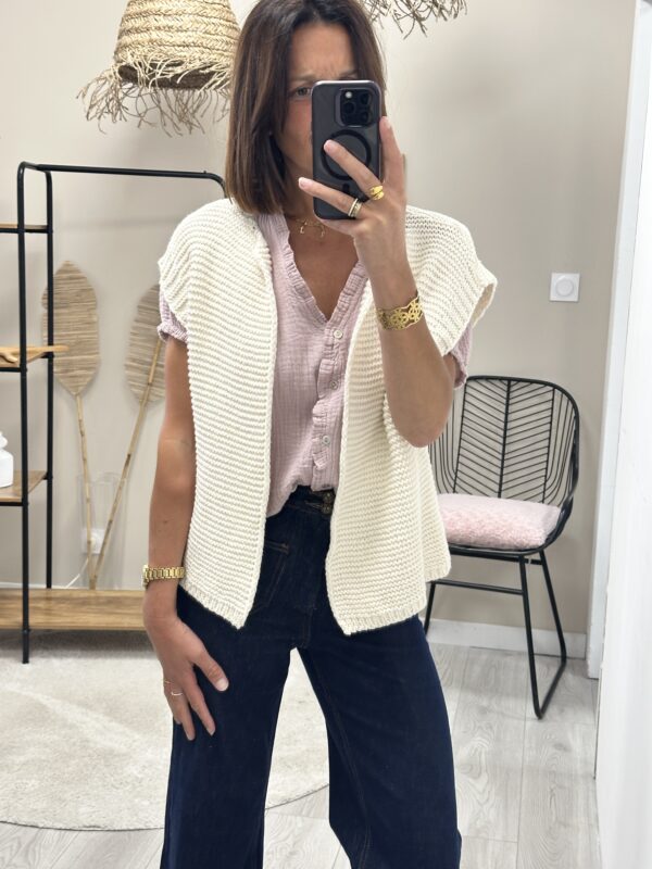 Gilet Elisa Ecru – Image 2